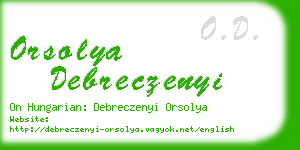 orsolya debreczenyi business card